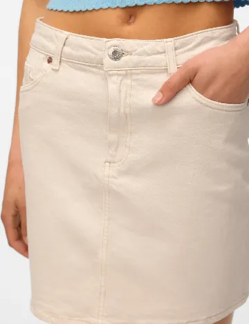 Fusta Vero Moda, crem