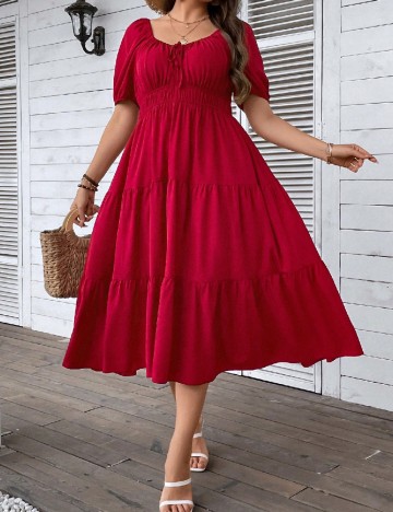 Rochie medie SHEIN CURVE, rosu
