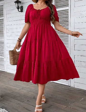 Rochie medie SHEIN CURVE, rosu