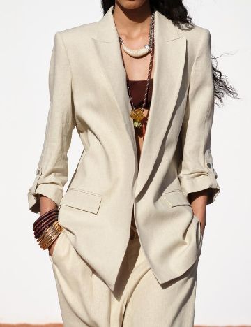 Blazer Zara, bej