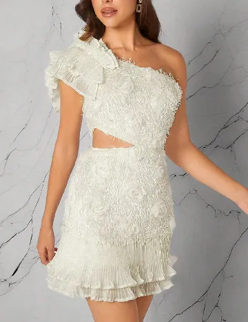 Rochie scurta SHEIN, crem