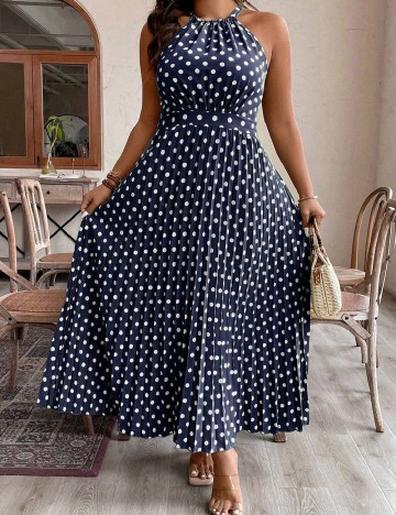 Rochie lunga SHEIN CURVE, bleumarin