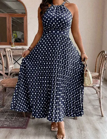 Rochie lunga SHEIN CURVE, bleumarin