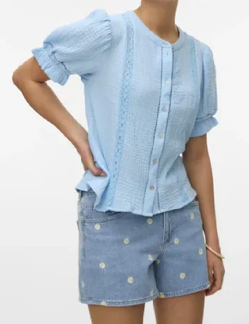 Pantaloni scurti Vero Moda, albastru