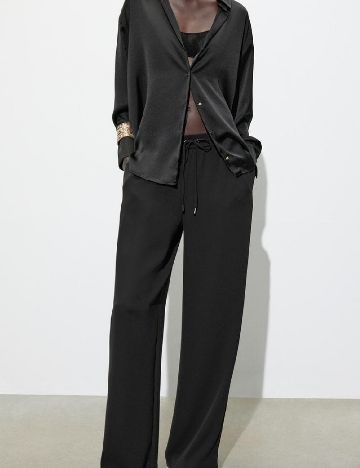 Pantaloni de pijama Zara, negru
