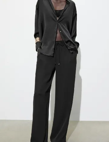 Pantaloni de pijama Zara, negru