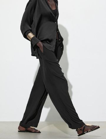 Pantaloni de pijama Zara, negru