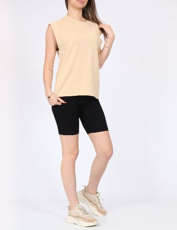 Tricou Pieces, bej