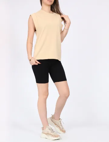 Tricou Pieces, bej