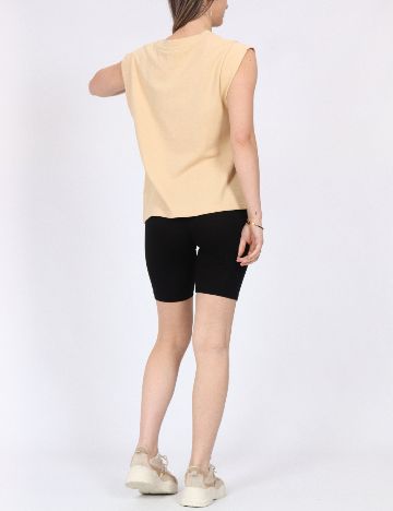 Tricou Pieces, bej