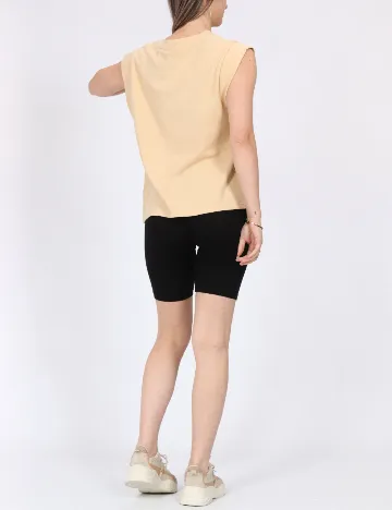 Tricou Pieces, bej