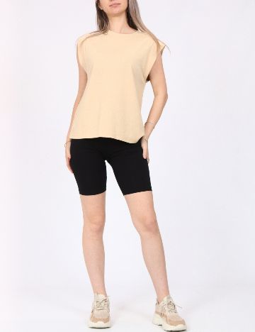 Tricou Pieces, bej
