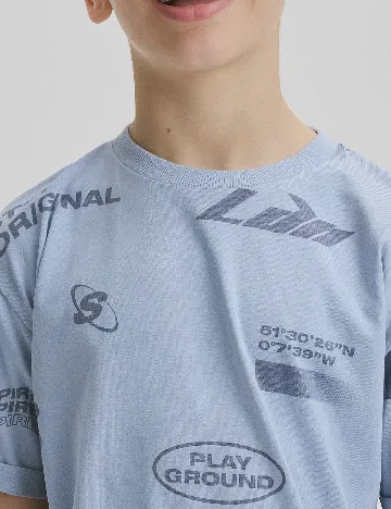 Tricou Reserved, albastru