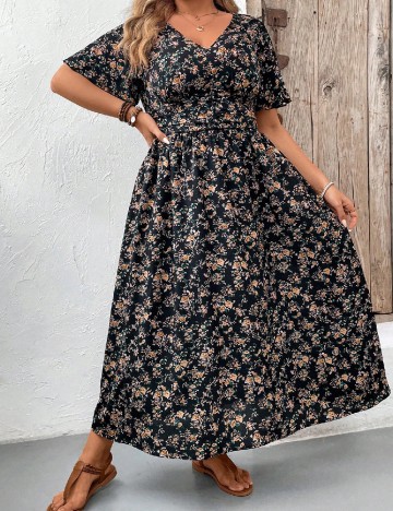 Rochie lunga SHEIN CURVE, negru