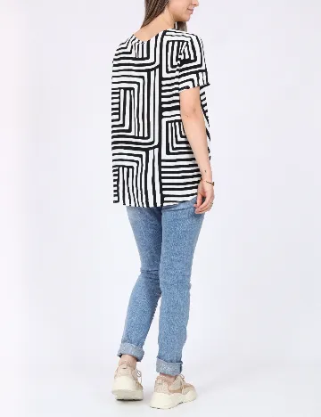 Bluza Vero Moda, alb/negru
