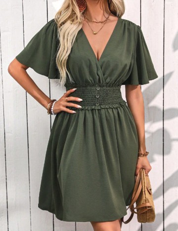 Rochie scurta SHEIN, verde