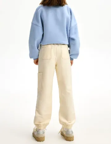 Pantaloni Reserved, crem
