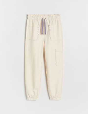 Pantaloni Reserved, crem