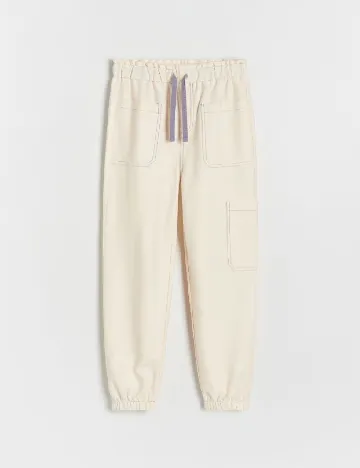 Pantaloni Reserved, crem