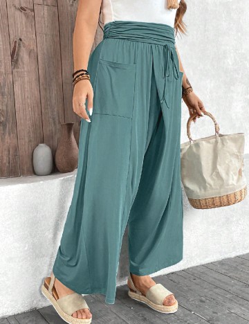 Pantaloni SHEIN CURVE, verde