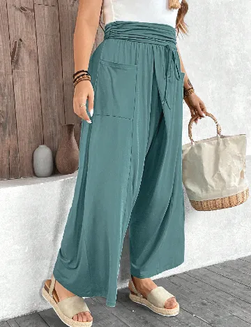 Pantaloni SHEIN CURVE, verde