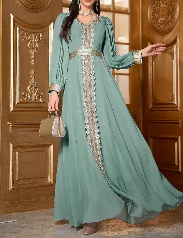 Rochie lunga Toleen, verde