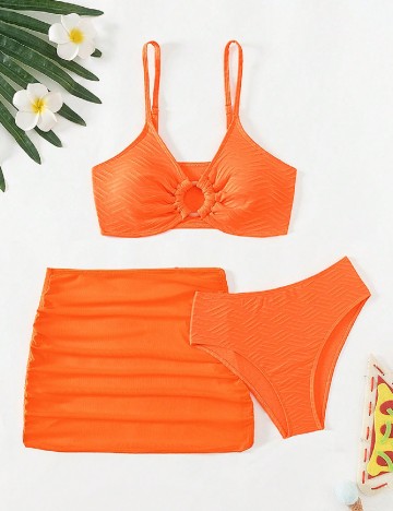 Costum de baie Shein Kids, portocaliu