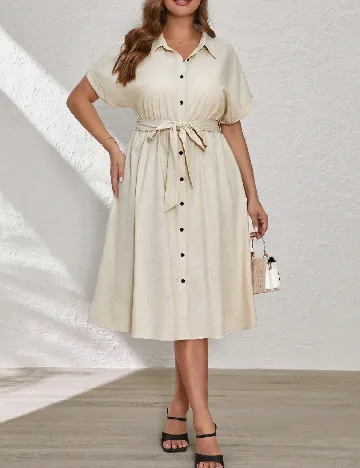 Rochie medie SHEIN CURVE, crem