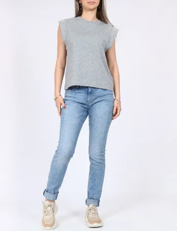 Tricou Pieces, gri