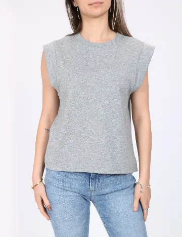 Tricou Pieces, gri