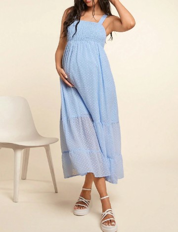 Rochie lunga SHEIN Maternity, albastru
