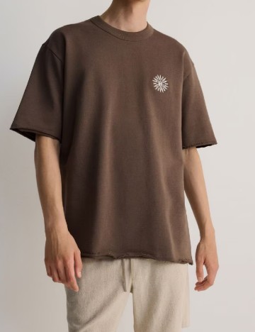 Tricou Oversize Reserved, maro