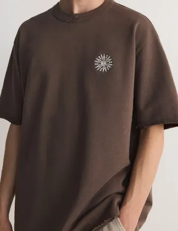 Tricou Oversize Reserved, maro