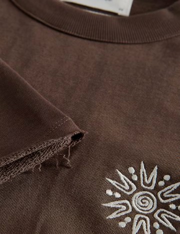 Tricou Oversize Reserved, maro