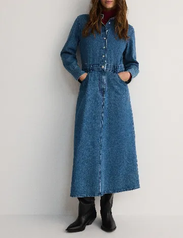 Rochie lunga Reserved, albastru