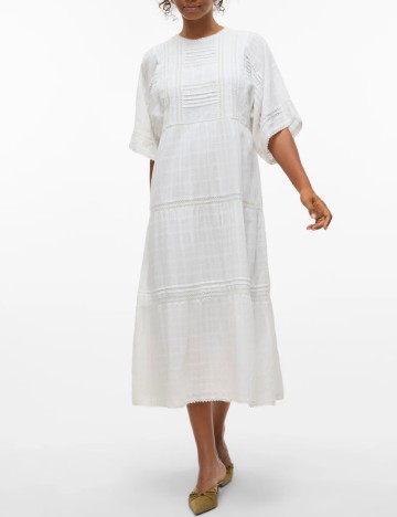 Rochie medie Vero Moda, alb