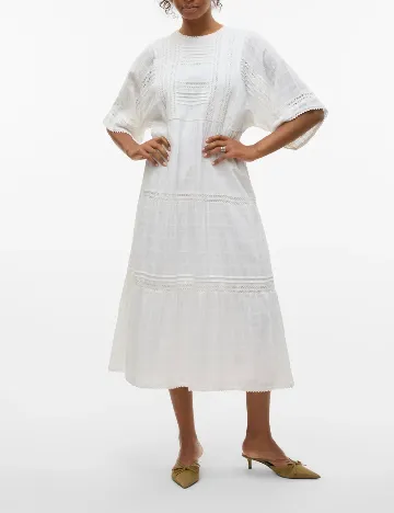 Rochie medie Vero Moda, alb