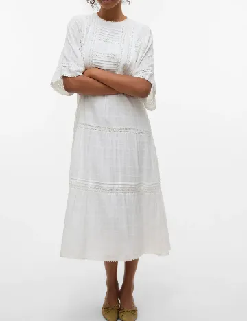 Rochie medie Vero Moda, alb