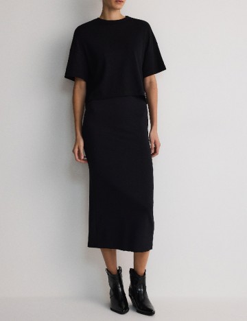 Tricou Reserved, negru