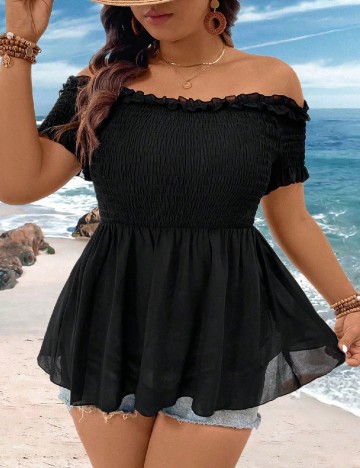 Bluza SHEIN CURVE, negru