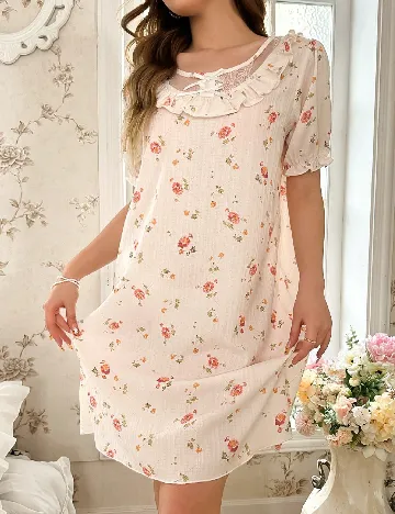 Rochie de noapte SHEIN, crem