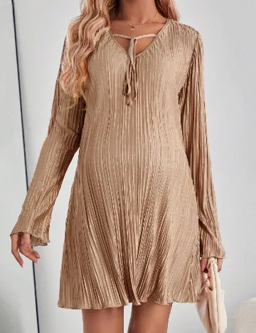 Rochie scurta SHEIN Maternity, maro