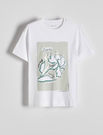 Tricou Reserved, alb