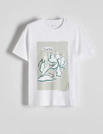 Tricou Reserved, alb