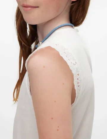 Maiou Vero Moda Kids, alb