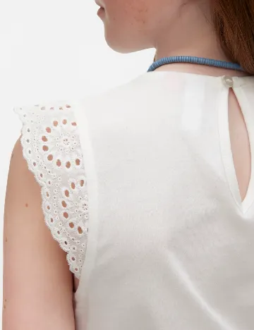 Maiou Vero Moda Kids, alb
