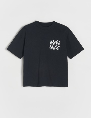Tricou Reserved, negru