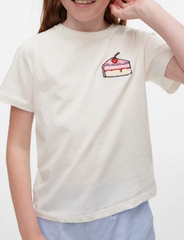 Tricou Vero Moda Kids, ecru