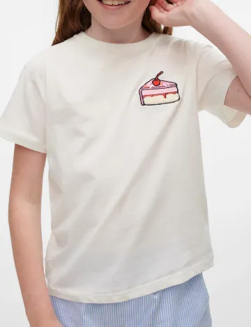 Tricou Vero Moda Kids, ecru