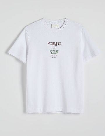 Tricou Reserved, alb